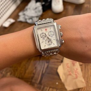 Silver Michele Watch